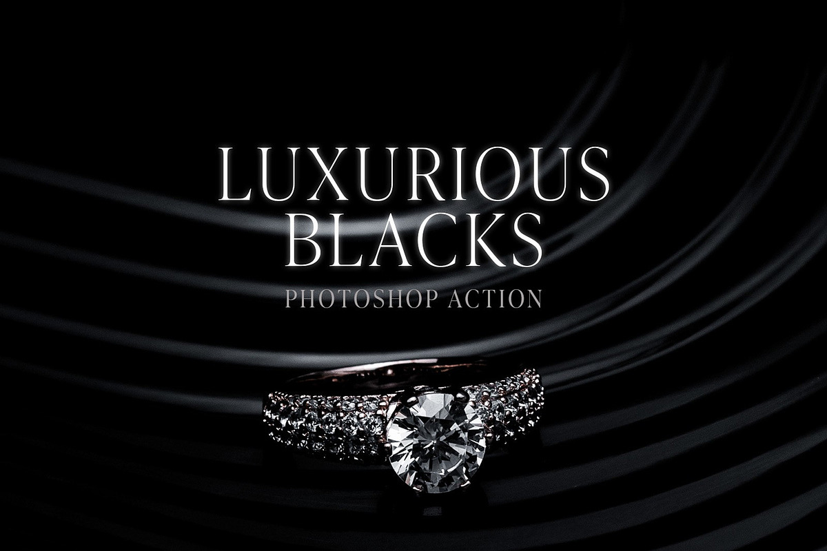 Luxurious Blacks Photoshop Action, an Action Add-On by Medialoot (Photo 1 of 8)