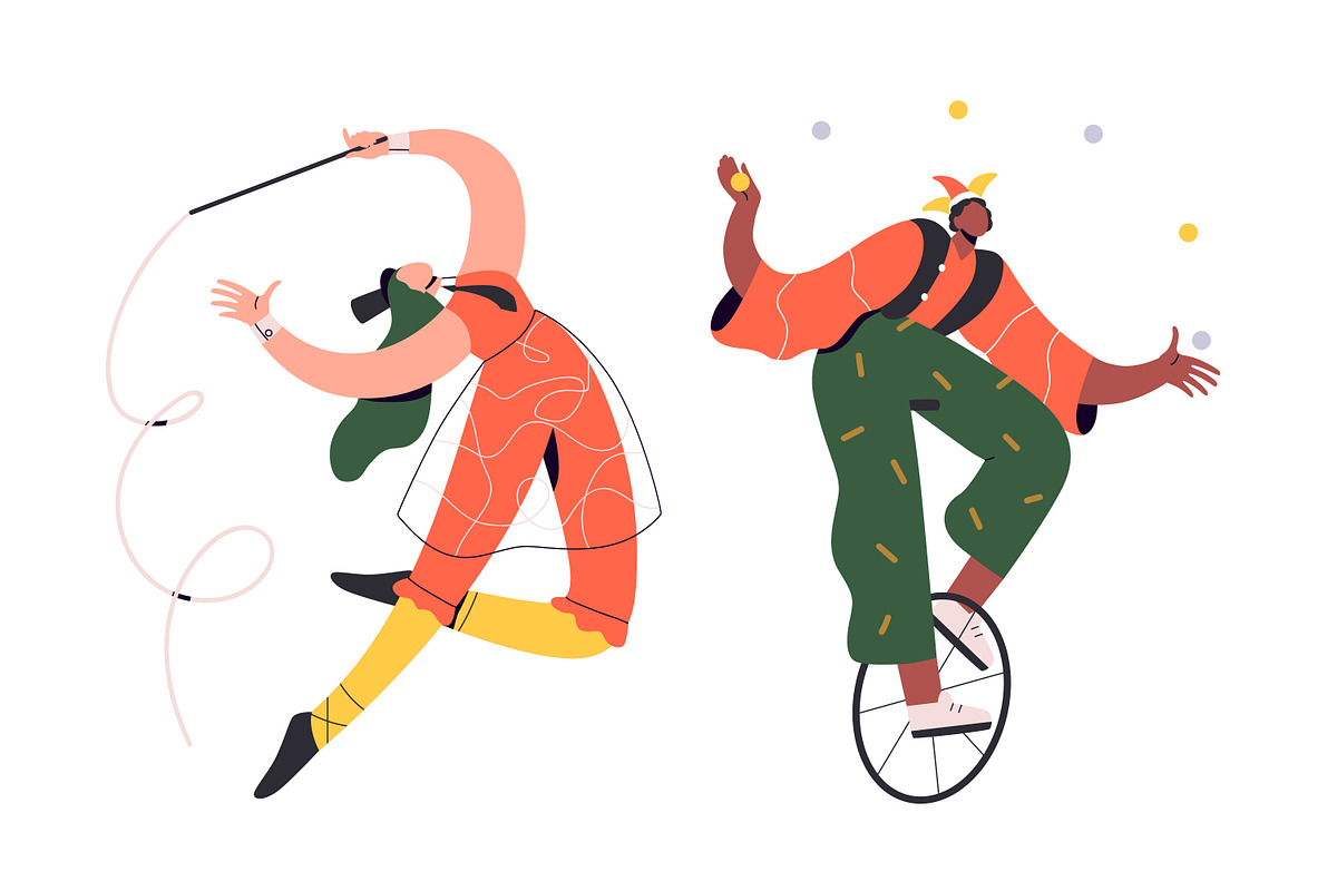 Carnival and circus artists set, a Person Illustration by Good Studio (Photo 7 of 12)