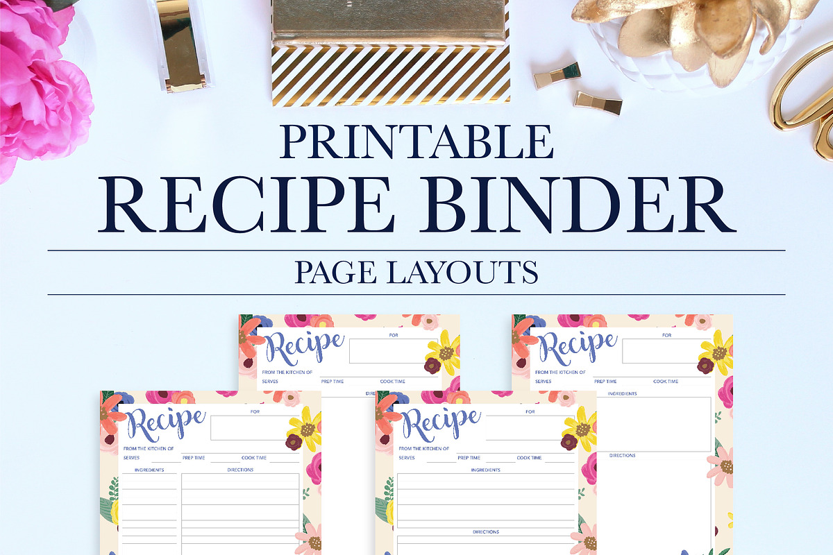 Recipe Binder Printable Kit, a Stationery Template by Jessica Marie Design (Photo 2 of 4)