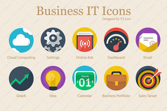 20 Business IT Icons preview 3