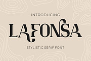 Lafonsa - Stylistic Serif Font, a Sans Serif Font by PutraCetol Studio (Thumbnail 1 of 13)