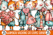 Whimsical Valentine Cat Couple, an Illustration by Designking (Thumbnail 1 of 5)