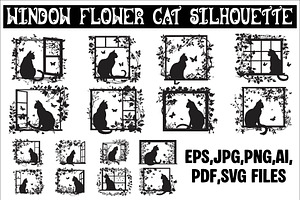 Frame Border Flower and Cat, an Illustration by Amazin_art