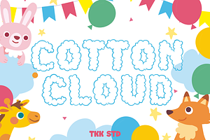 Cotton Cloud - Cute Font