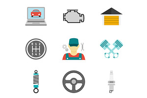 Auto Service Icons Flat Vol 2