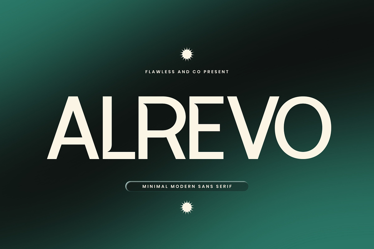 Alrevo - Modern Sans Serif Font, a Sans Serif Font by Flawless And Co (Photo 1 of 10)