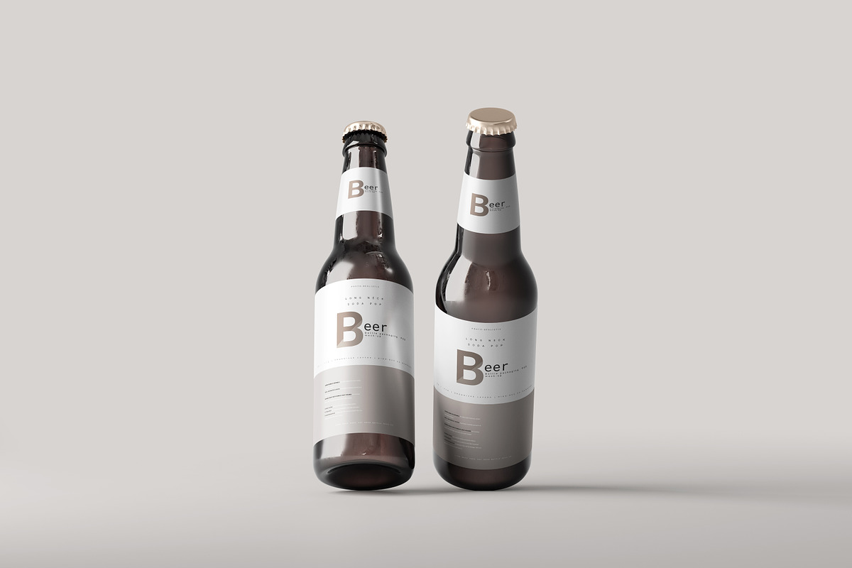 Beer Bottle Mockup, a Packaging Mockup by pmvch (Photo 3 of 10)