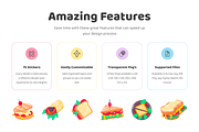 Flat Sandwich Stickers, a Duotone Icon by Vectors Market (Thumbnail 2 of 5)