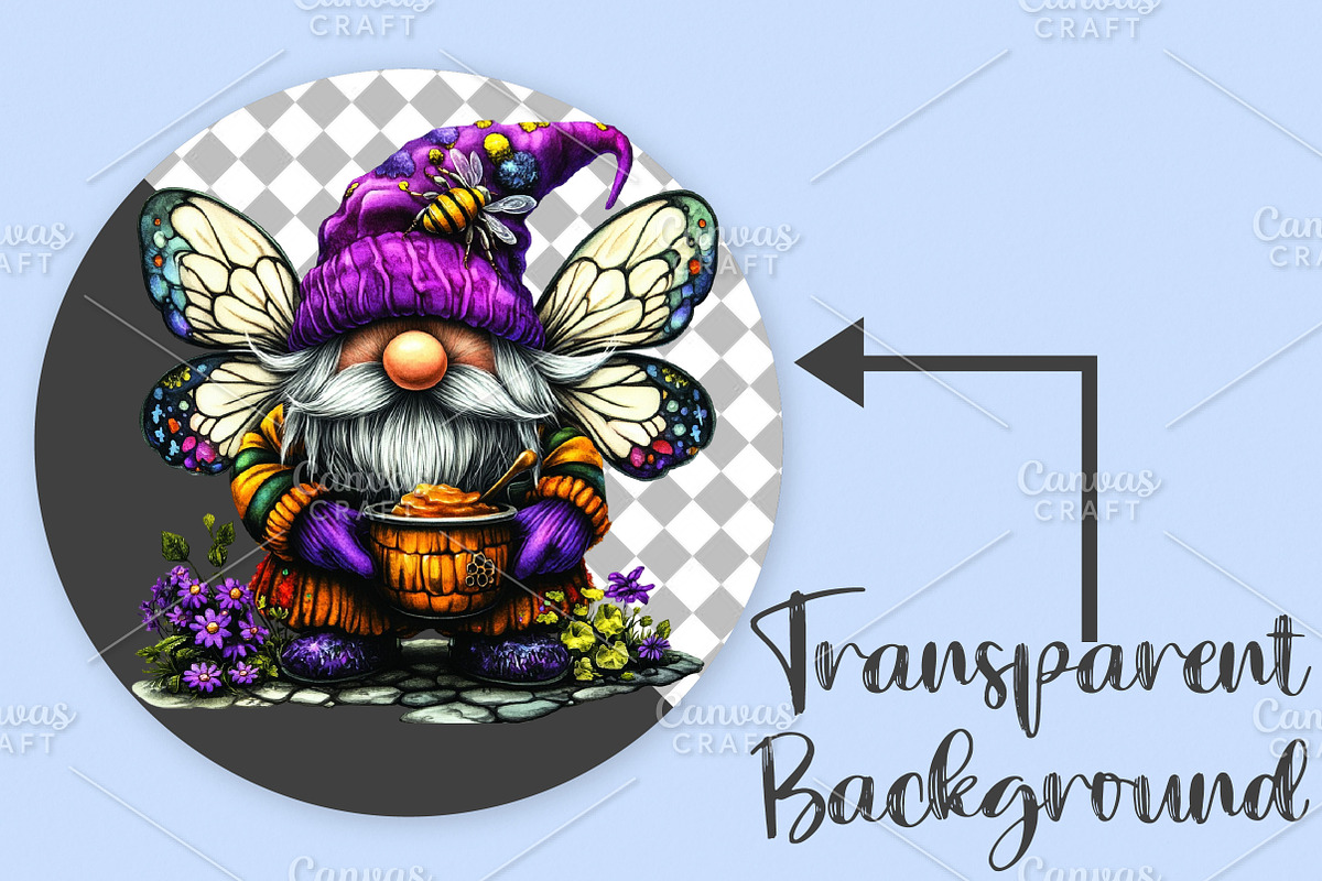 Whimsical Spring Gnome Clipart PNG, an Illustration by Canvas Craft (Photo 2 of 7)