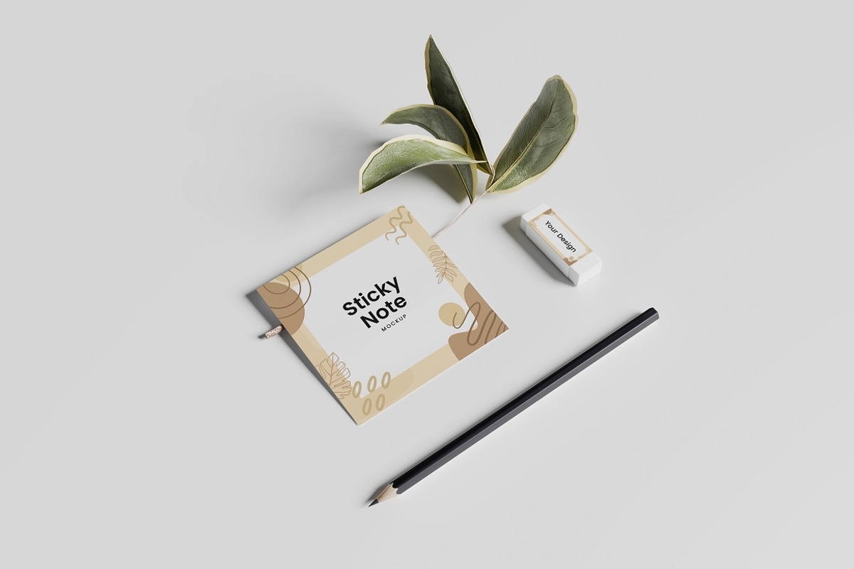 Sticky Notes PSD Mockup Set, a Books & Magazine Mockup by Graphic Deal (Photo 3 of 6)