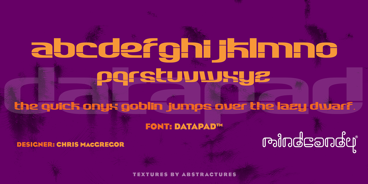 Datapad™, a Sans Serif Font by MINDCANDY