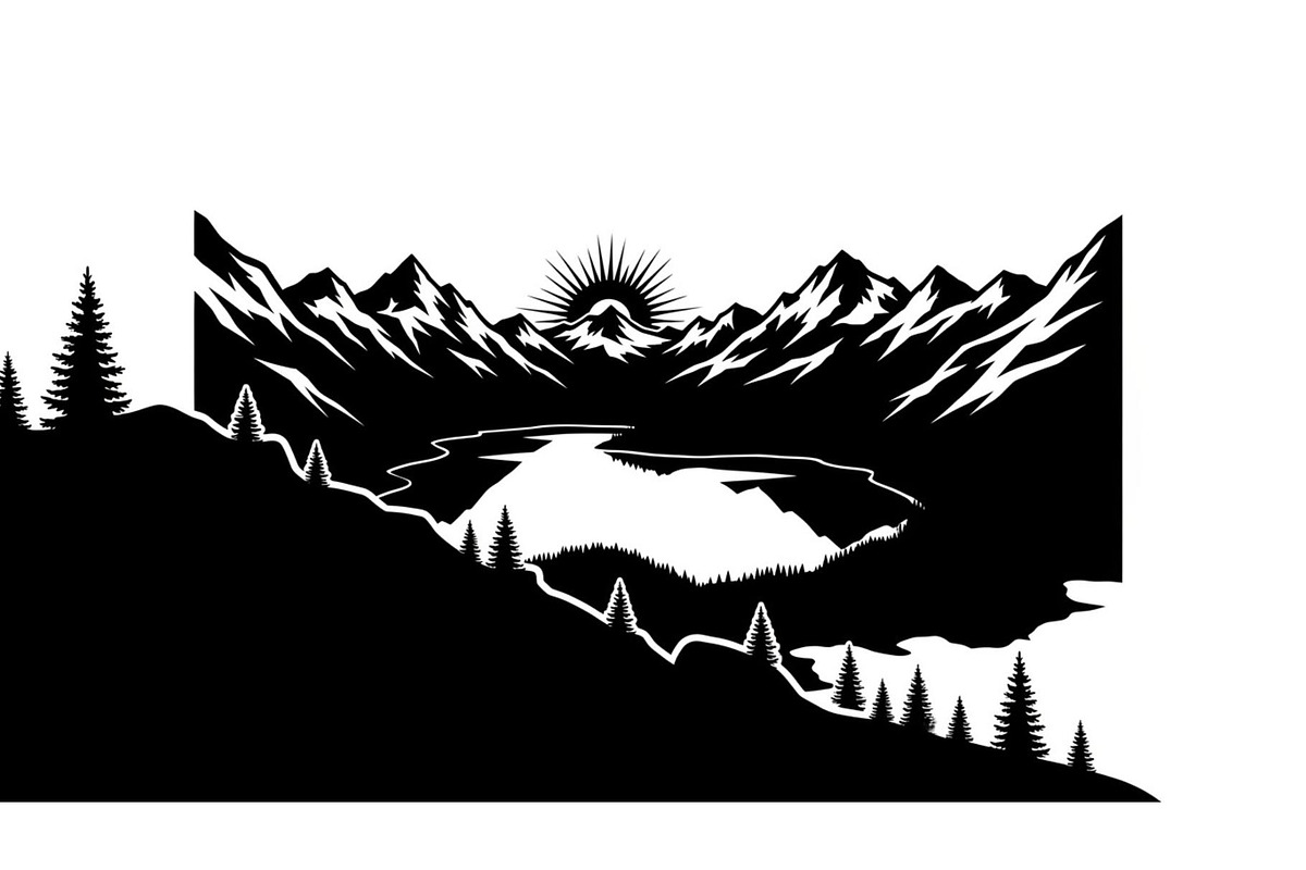 Serene Mountain Lake Vista, a Graphic by musafir_fashion (Photo 14 of 14)