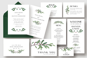 Stylish Dusty Green Wedding Suite