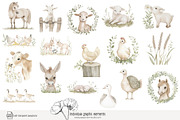 85 pastel farm animals clip art, an Animal Illustration by Poppy Lane Studio (Thumbnail 4 of 11)