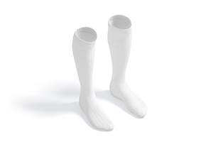 White Knee High Socks 3D Model