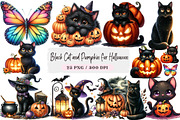Black Cat and Pumpkin for Halloween, an Illustration by DreamArtGraphic (Thumbnail 1 of 4)