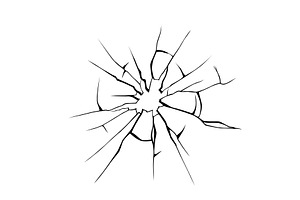 Glass crack broken texture, an Illustration by Things for designers