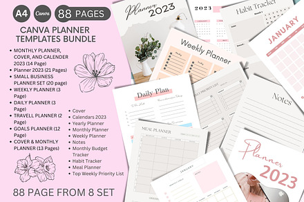 Planner Canva Templates Bundle