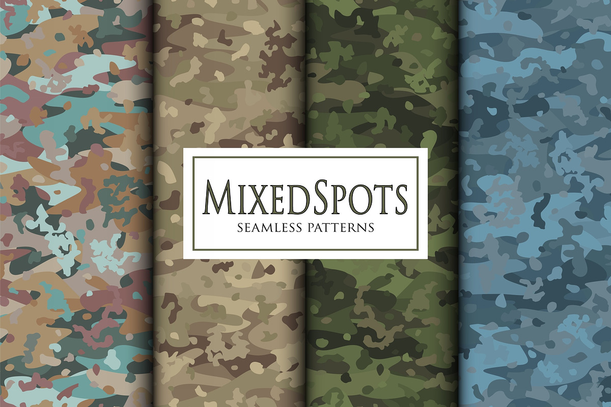 Mixed camouflage uniform patterns, a Pattern Graphic by ArchonDigitalShop (Photo 7 of 10)