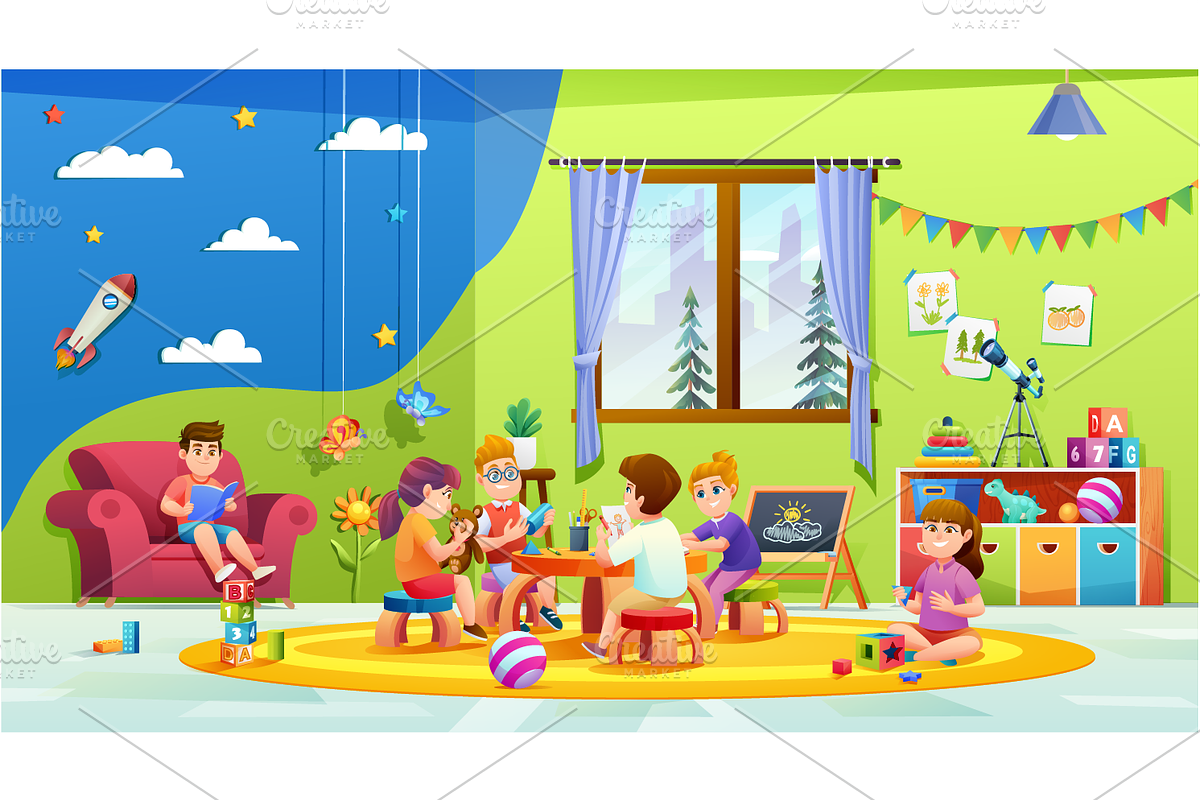 Kids Kindergarten Collection, an Education Illustration by YG Studio (Photo 4 of 11)