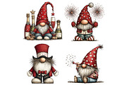 New Year Gnome Clipart, an Illustration by Craft Nest (Thumbnail 4 of 9)