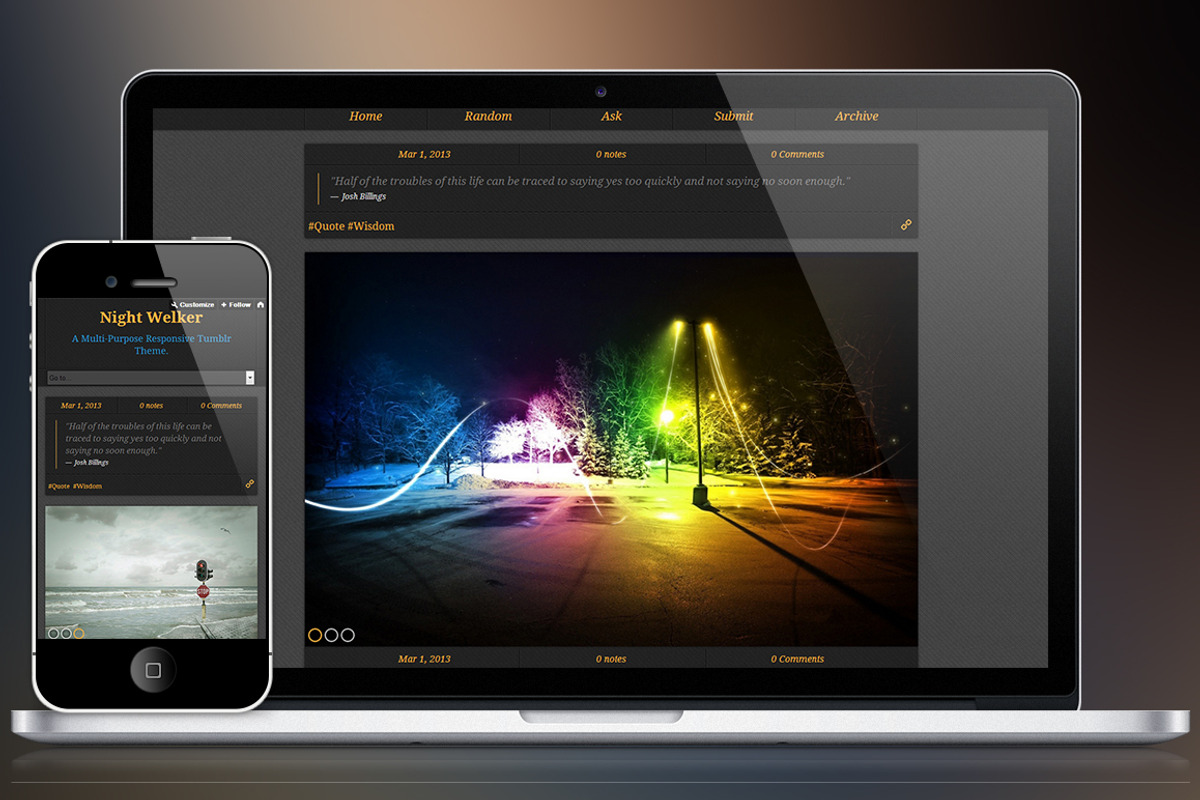 Night Walker Tumblr | 35% Discount, a Websites & App Template by bilalararou (Photo 4 of 4)
