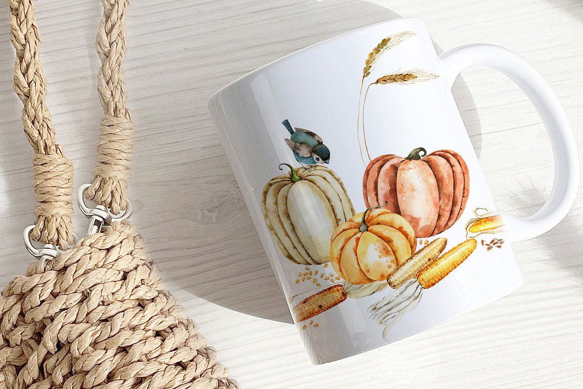 Fall Pumpkin, Corn and Pampas Grass, a Food Illustration by TanyaOak (Photo 4 of 10)