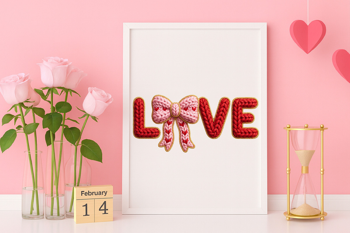 Valentines Day Love Crochet PNG, an Illustration by Canvas Craft (Photo 5 of 7)