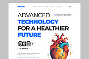 Healthcare Technology Landing Page, an UI Kit Template by CreativeShaper (Thumbnail 2 of 6)