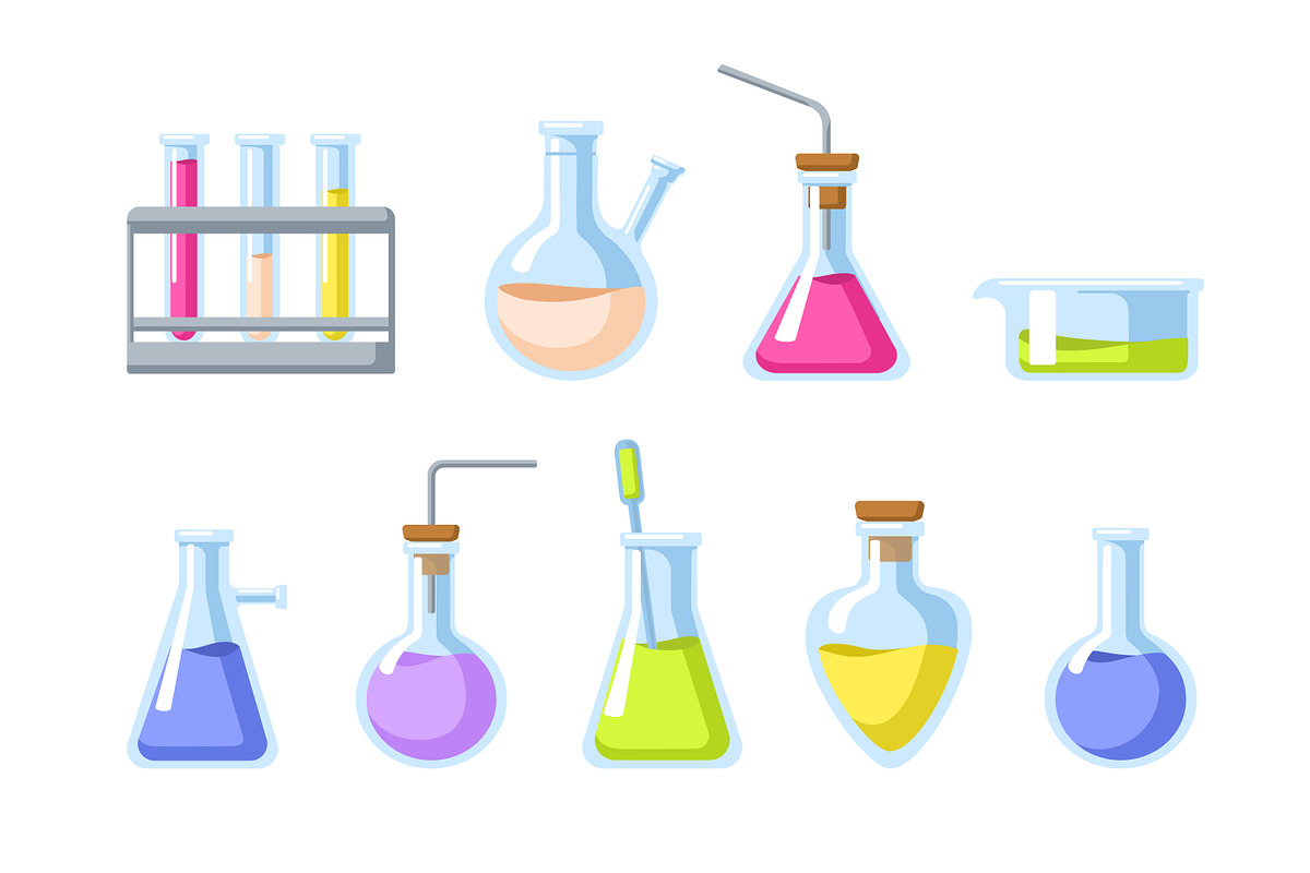 Laboratory glassware set, pattern, an Object Illustration by Good Studio (Photo 3 of 7)
