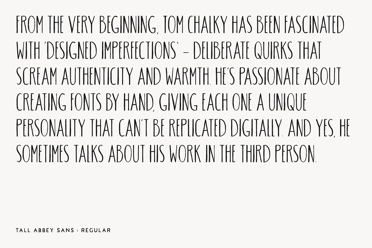 Tall Abbey Sans - Handwritten Font preview 6