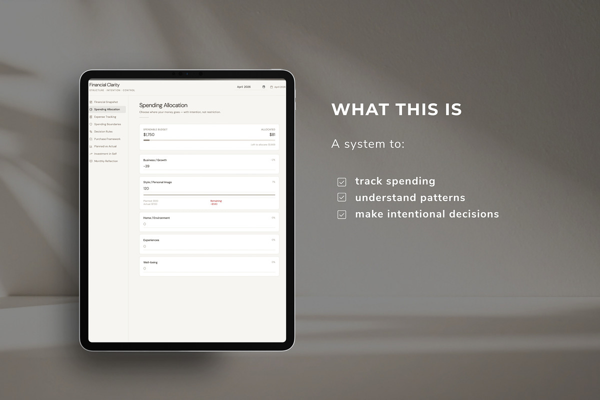 Financial Interactive Planner Canva, an App Template by Studio Suvelle (Photo 3 of 10)