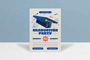 Cream Handmade Graduation Invitation, a Card Template by graphicook (Thumbnail 1 of 2)