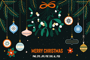 Christmas Florals and baubles, an Animal Illustration by Riots Brush (Thumbnail 2 of 5)