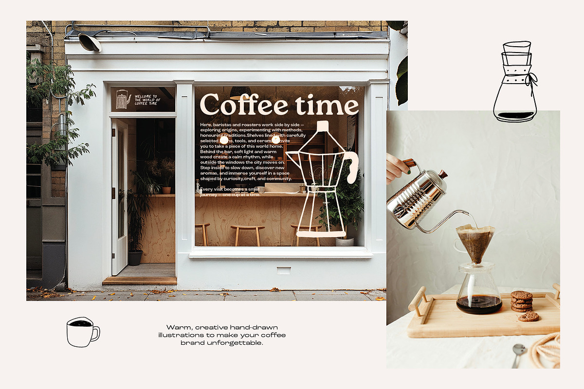 Coffee Hand-Drawn illustrations, a Food Illustration by dicreate (Photo 11 of 12)