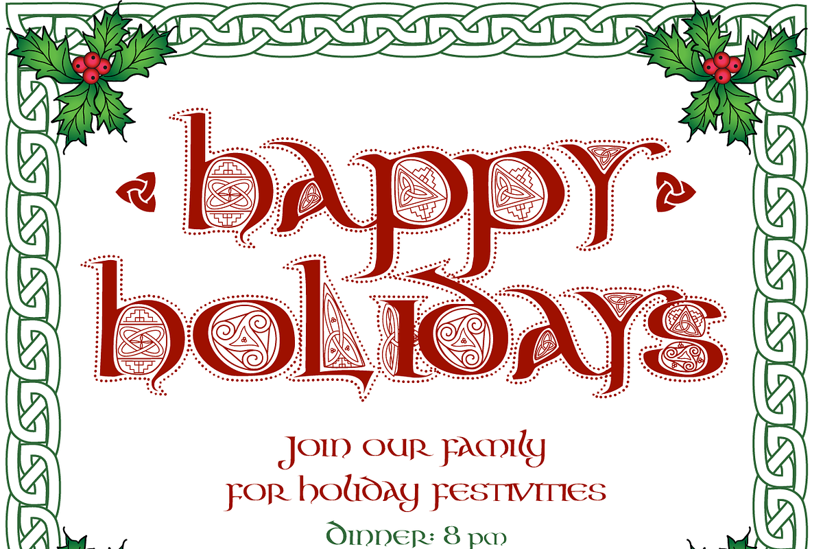 CELTIC Color FONT- AonManuscriptBlk, a Script Font by AonCelticArt (Photo 2 of 4)