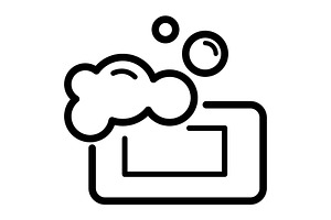 Soap icon, an Outline Icon by Sumberpangan