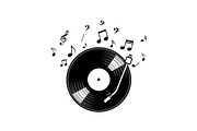 Vintage Vinyl Record & Turntable Bun, an Illustration by Creativeshirt (Thumbnail 10 of 31)