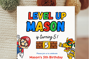 Super Mario Birthday Invitation, an Invitation Template by heynomi (Thumbnail 3 of 20)