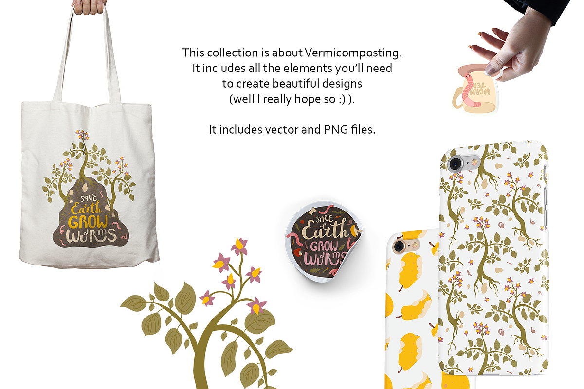 Vermicomposting clipart, an Illustration by Walrus Darya (Photo 2 of 14)