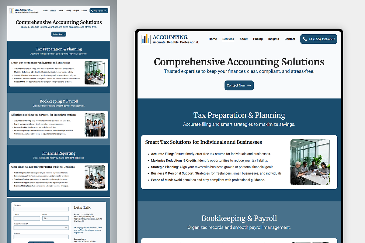 Accountant Wix Studio Website preview 6