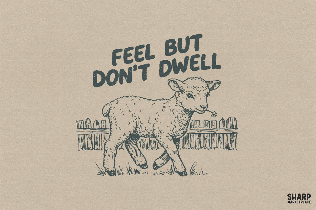 Feel But Don't Dwell Lamb PNG, an Object Graphic by SharpMarketplace (Photo 1 of 6)