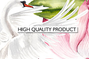 Watercolor swans, an Animal Illustration by Budogoshch (Thumbnail 6 of 8)