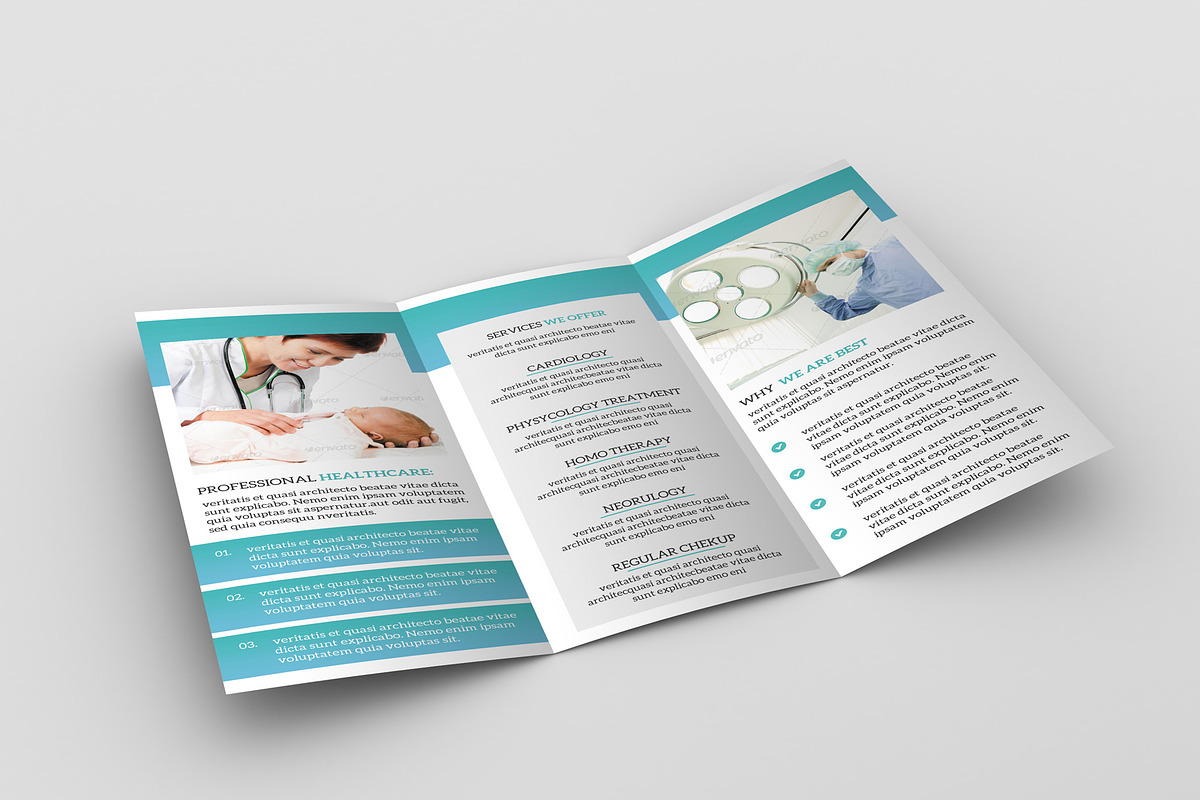 Medical Tri-Fold Brochure, a Brochure Template by DGTouch (Photo 3 of 3)