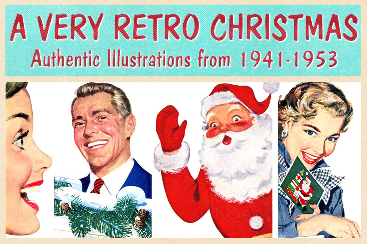 Retro Christmas Illustrations, an Illustration by Piddix Archives (Photo 1 of 3)