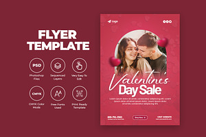 Valentine's Day Romantic Flyer, a Flyer Template by Saman Osama