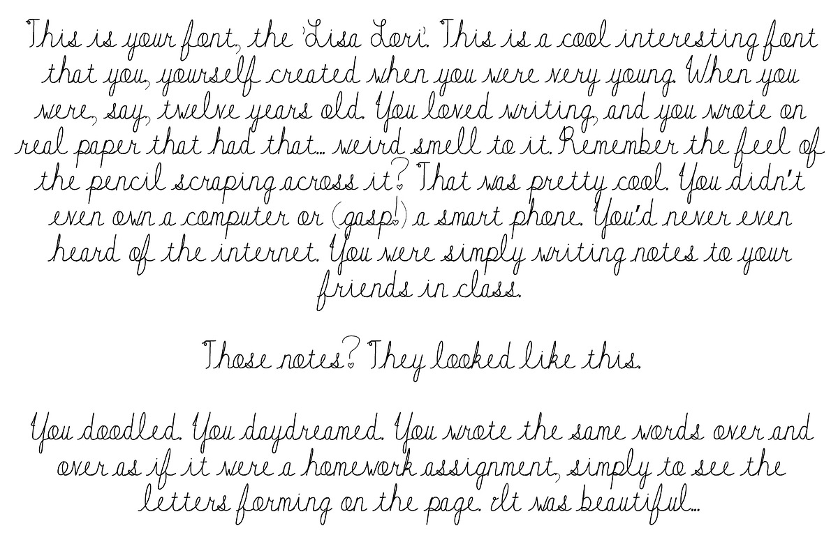 Font Lisa Script Handwriting Cursive, a Script Font by PageLightStudios