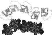 Manga floral procreate brush kit, a Brush Add-On by Meisanmui (Thumbnail 7 of 12)