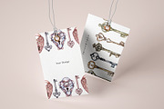 Watercolor Vintage Key Set, a Decorative Illustration by MayaNavits (Thumbnail 5 of 12)