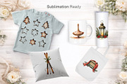 Vintage Farmhouse Christmas Clipart, an Illustration by Artnoy (Thumbnail 5 of 8)
